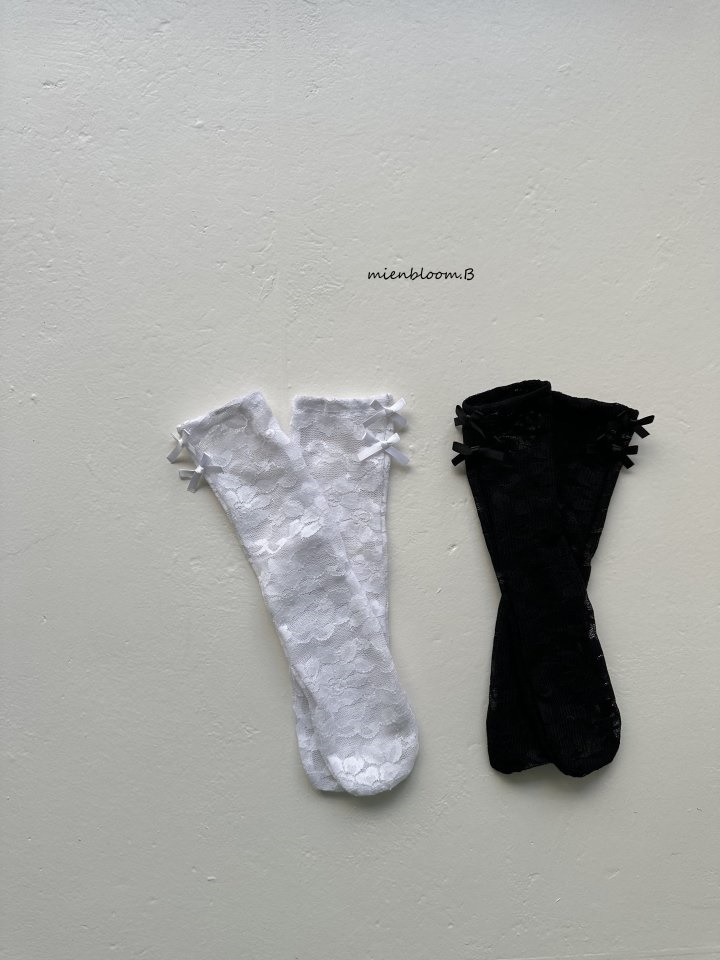 Mesh Ribbon Socks