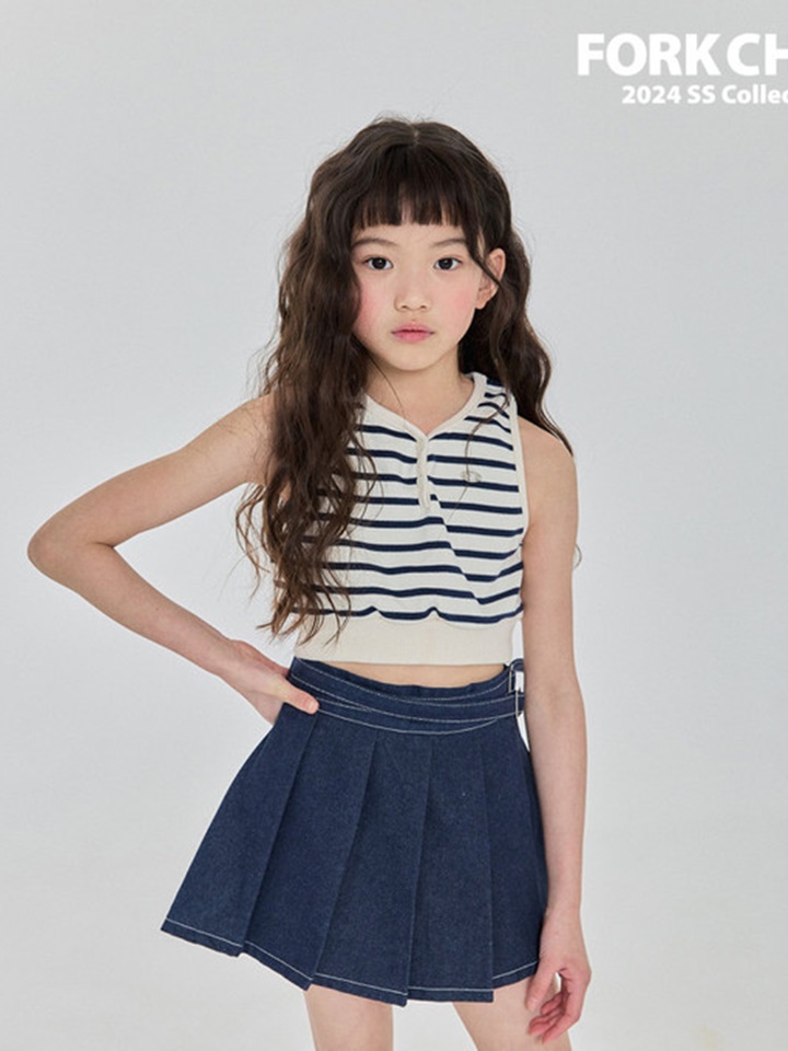Marine Crop Sleeveles Tee