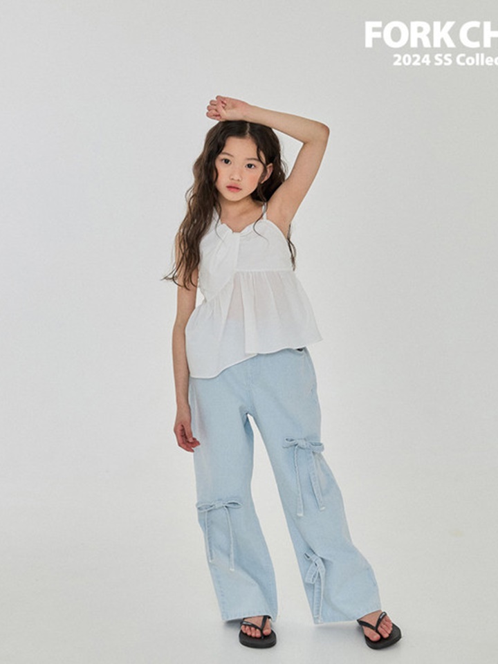 Barbi Ribbon Denim Pants