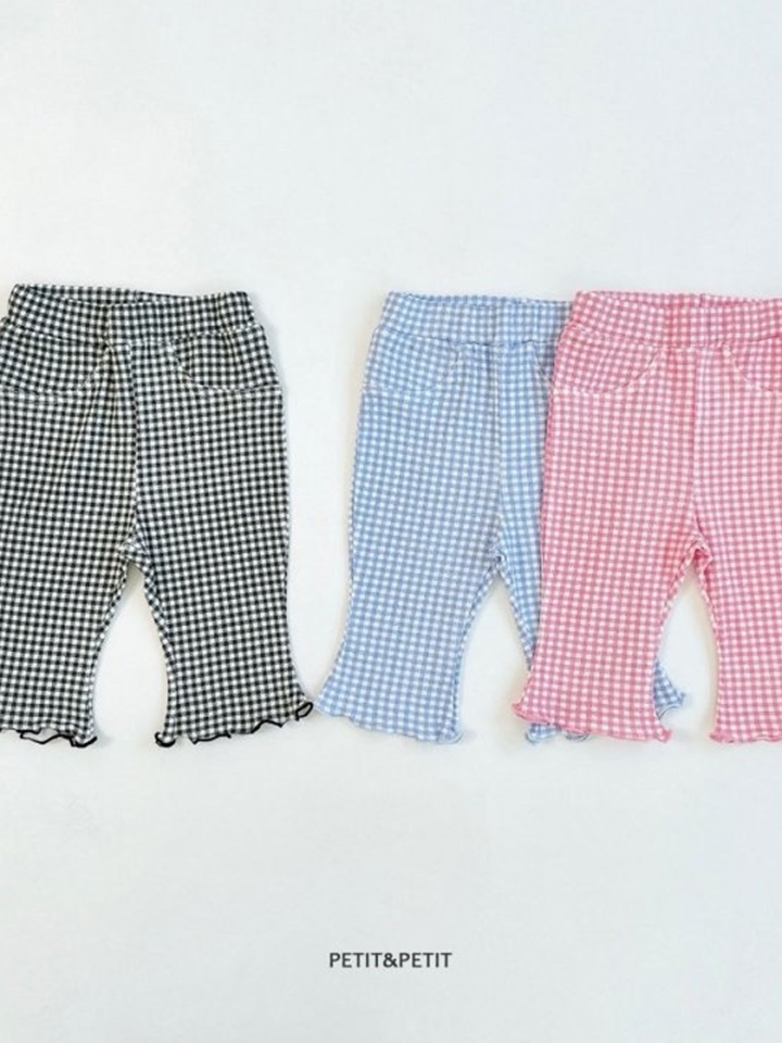 Check Wide Pants