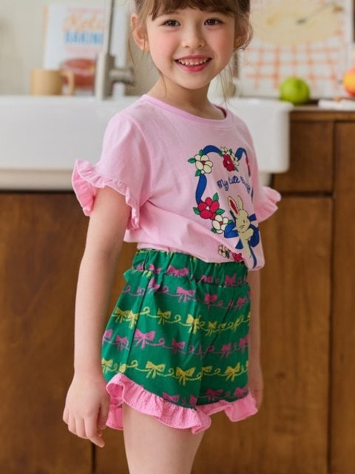 Ribbon Print Pants