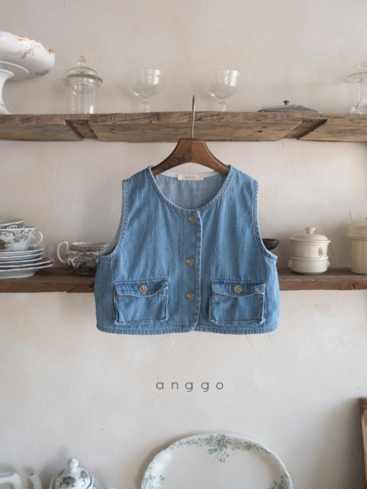 Almond  Denim Vest