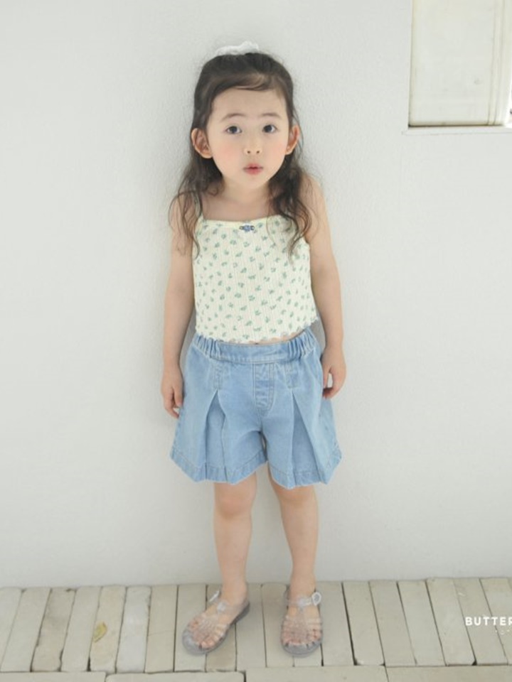 Pleats Denim Pants