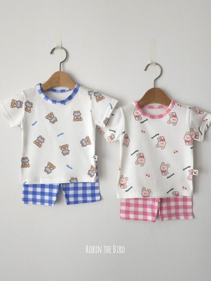 Hello Check Short Sleeve Easy Wear