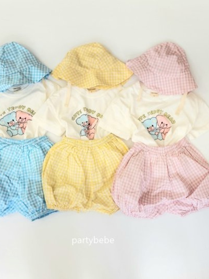 Teddy Bear Top Bottom Set With Hat