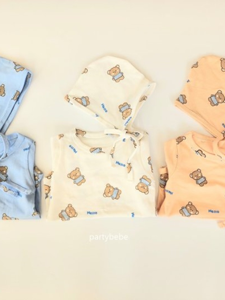 Hello Bear Body Suit Set