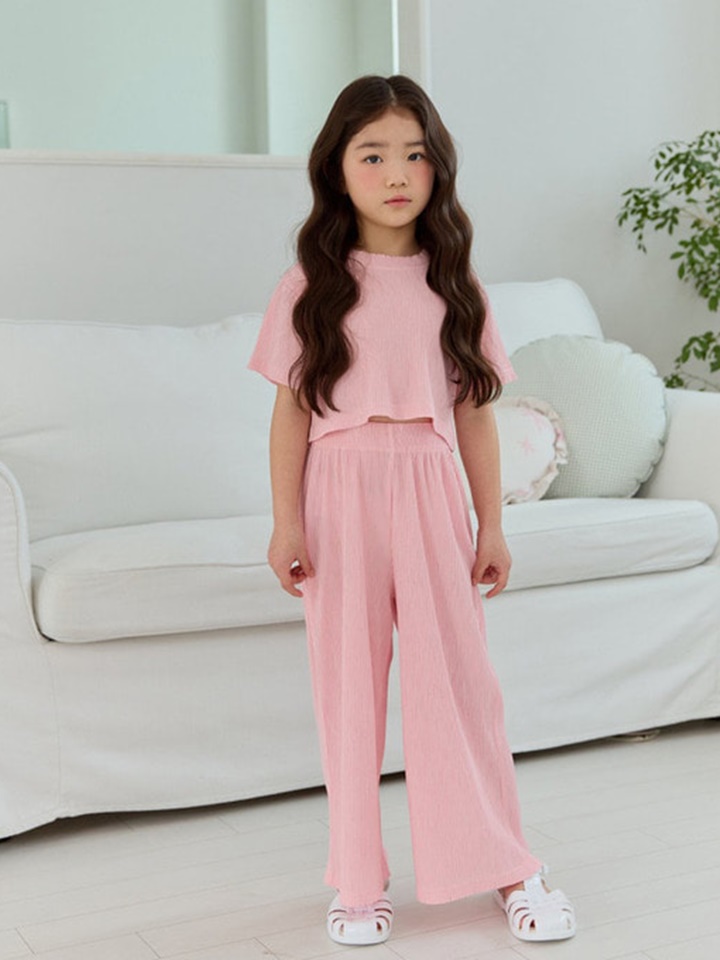 Summer Pleats Top Bottom Set