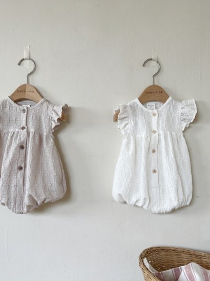 Frill Button Body Suit