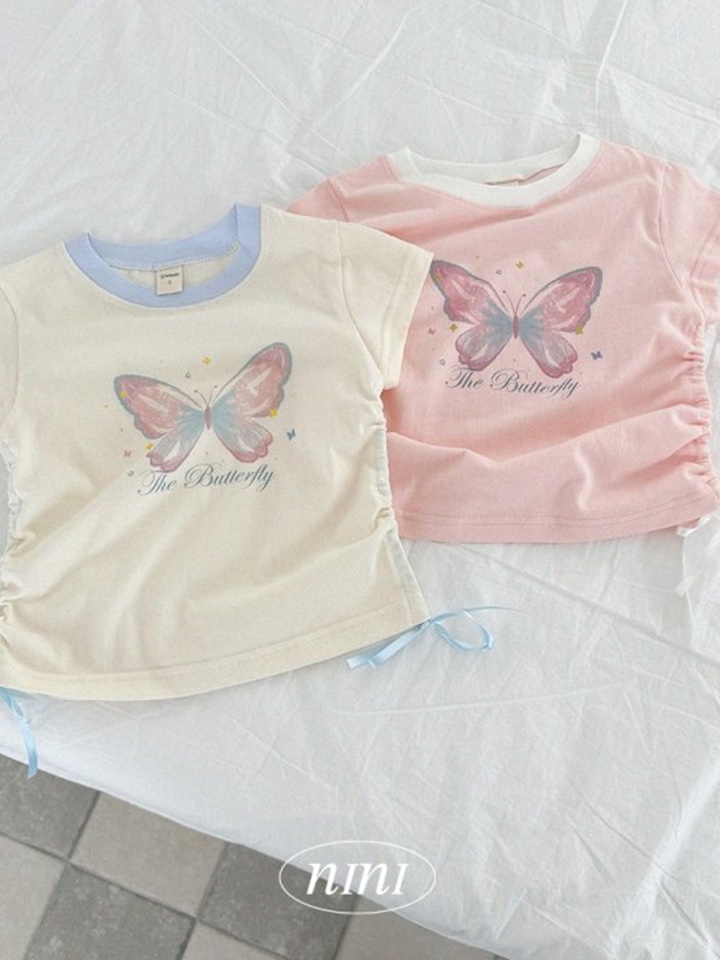 Butterfly Shirring Tee