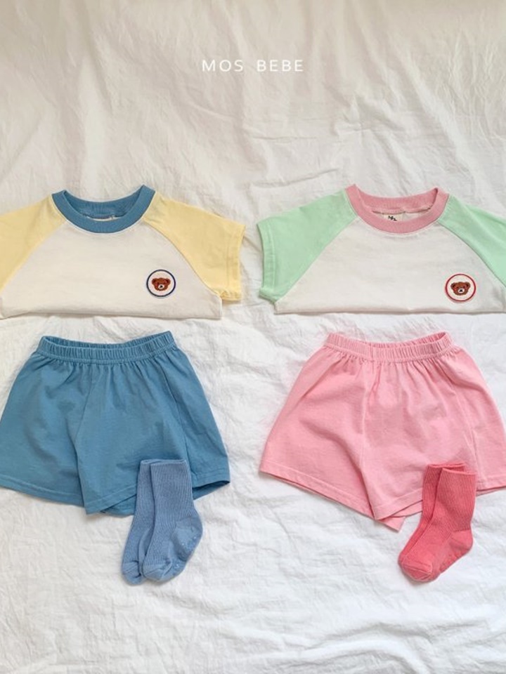 Ruddily Bear Color Top Bottom Set