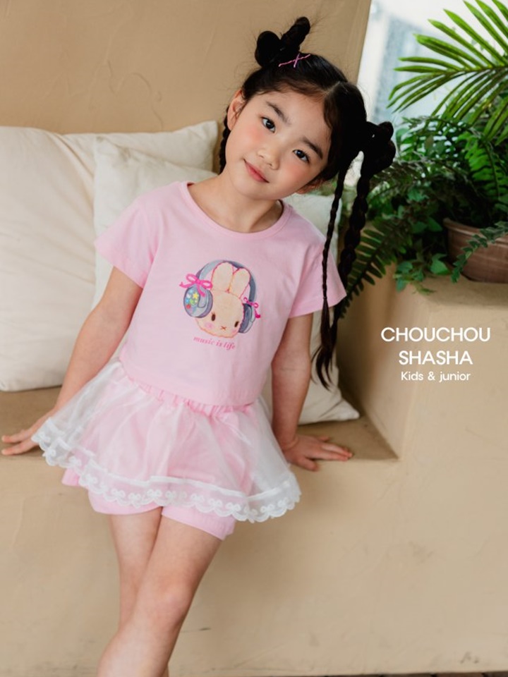 Music Rabbit Crop Tee