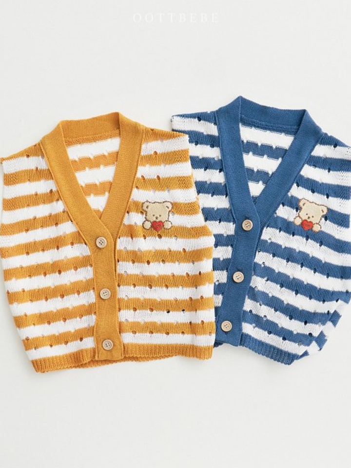 Bear Knit Eyelet Vest
