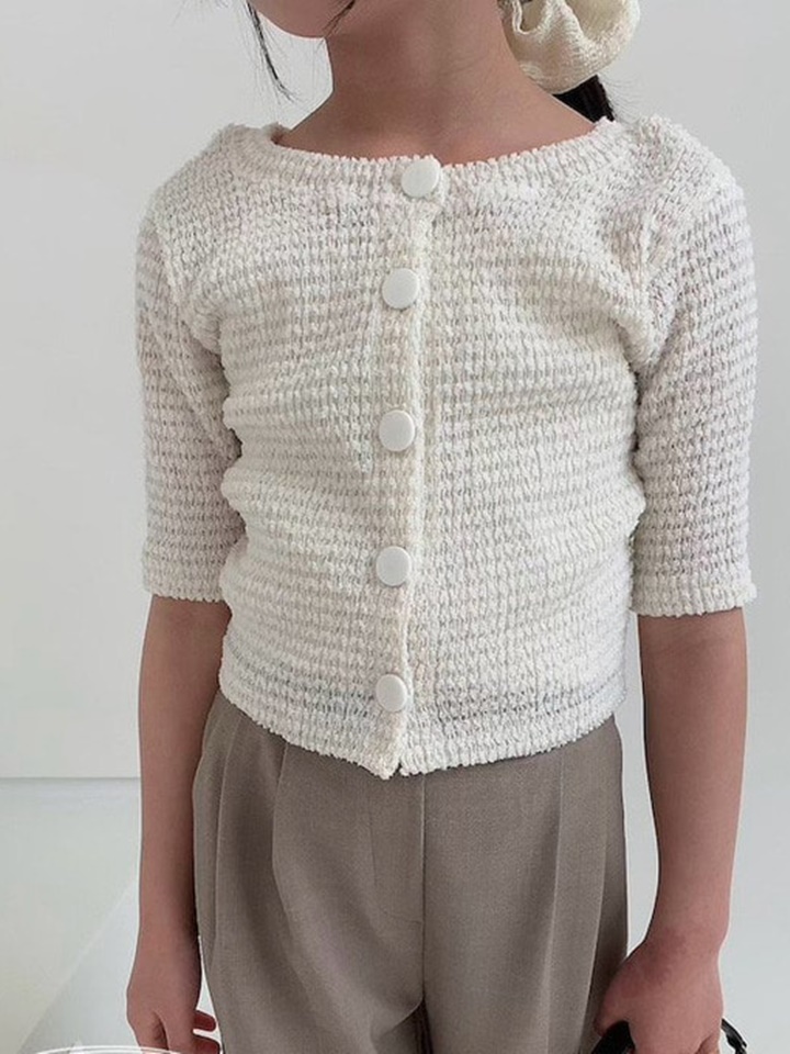 Pon Pon Wrinkle Cardigan With Mom