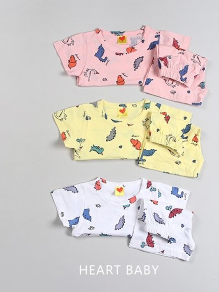 Dino Short Sleeve Top Bottom Set
