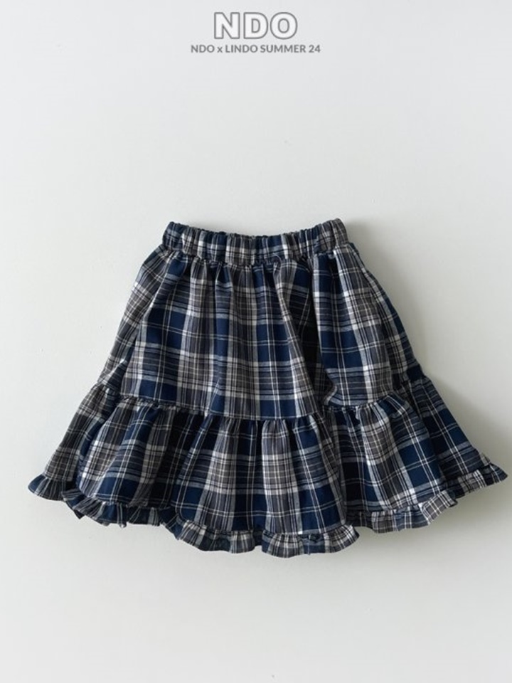 Check Long Skirt