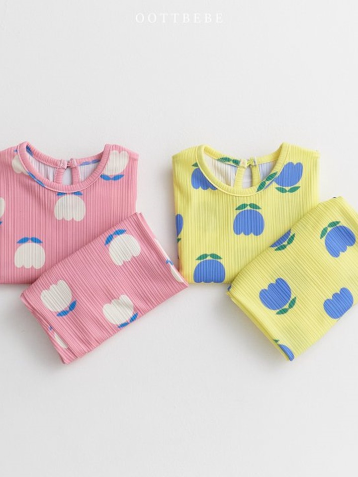 Tulip Pleats Top Bottom Set