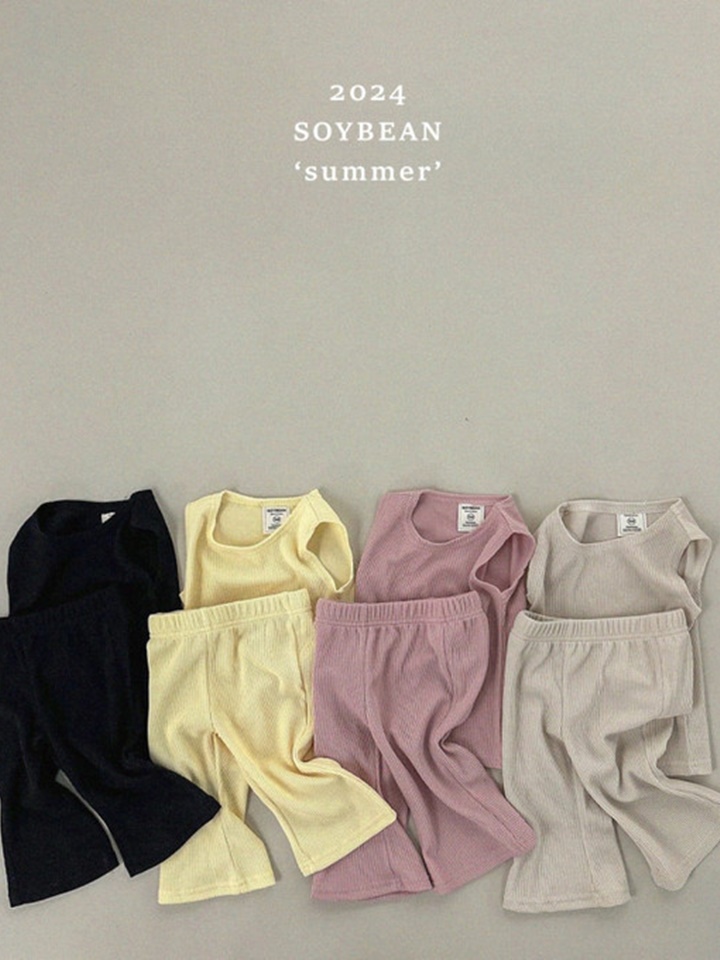 Sleeveless Wide Top Bottom Set