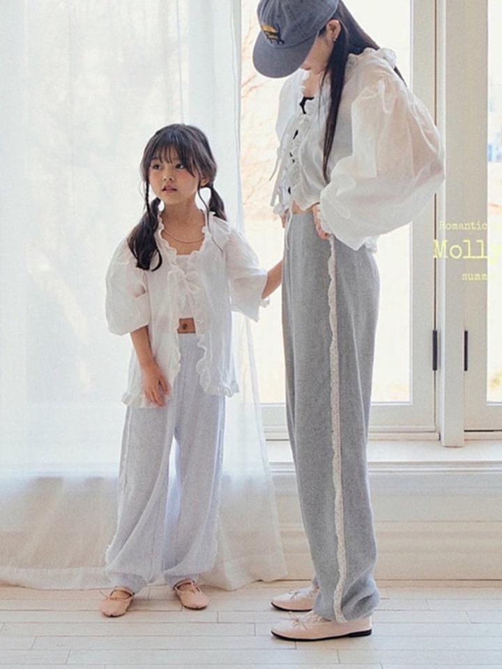 Lace Rib Jogger With Mom