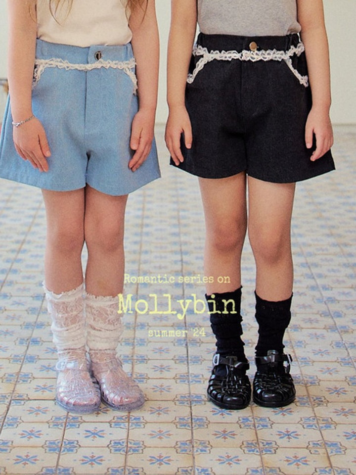 Lace Denim Shorts