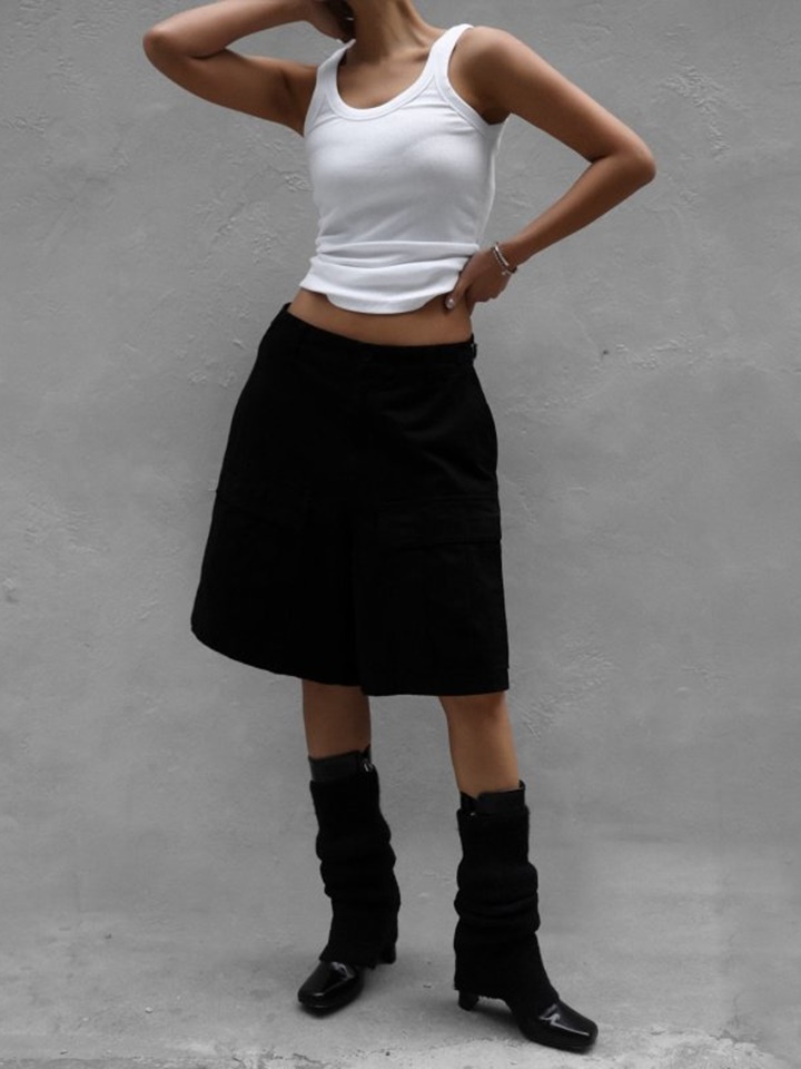 Sleeveless Rib Jersey Tank Top