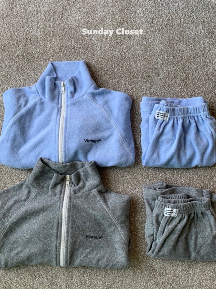 Vintage Terry Top Bottom Set
