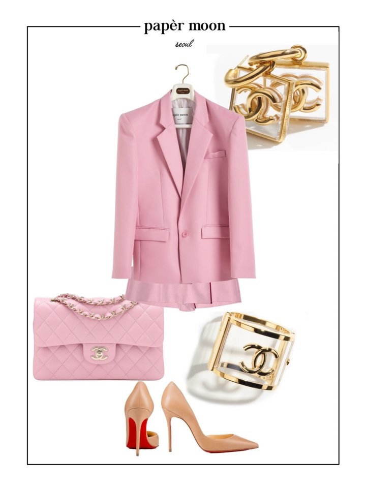 Square Shoulder Oversized Twill Blazer
