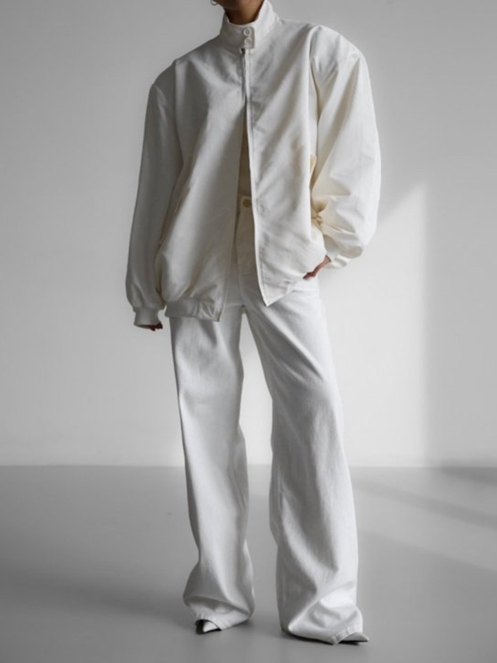 Oversized Shoulder Padded Baracuta Harrington Jacket