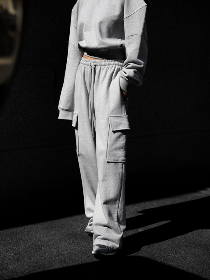 Cargo Pocket Wide Sweat Pants