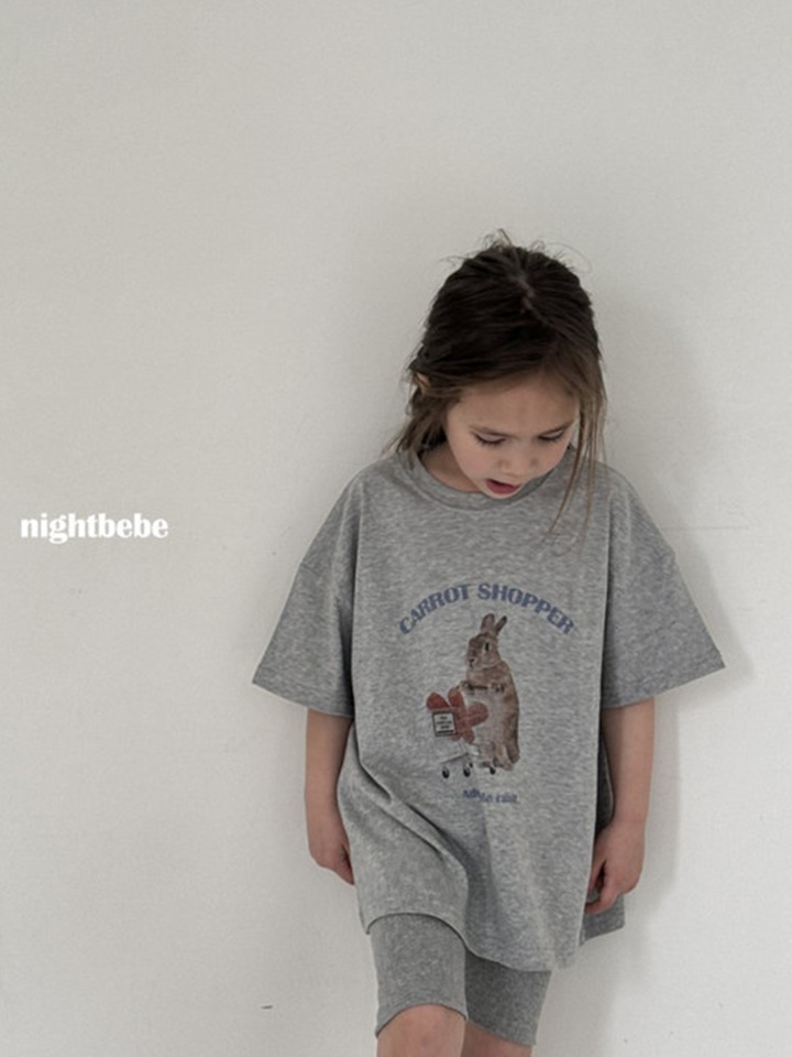 Rabbit Shrot Sleeve Tee With Mom
