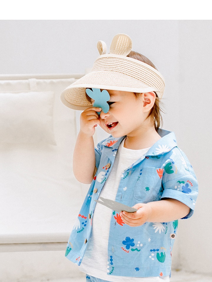 Rabbit Straw Baby Sun Cap