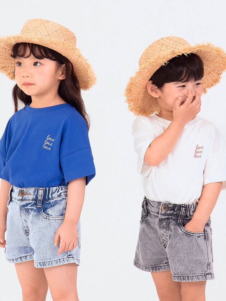 Stone Denim Shorts