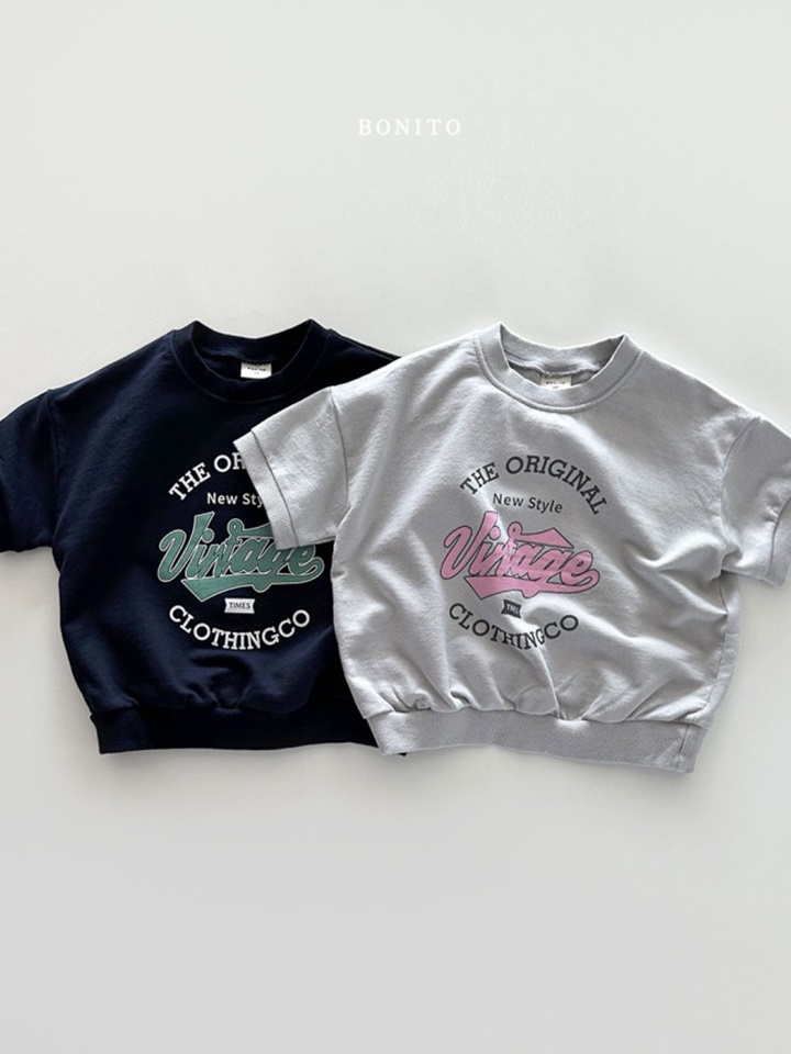 Vintage Short Sleeve Sweatshirt