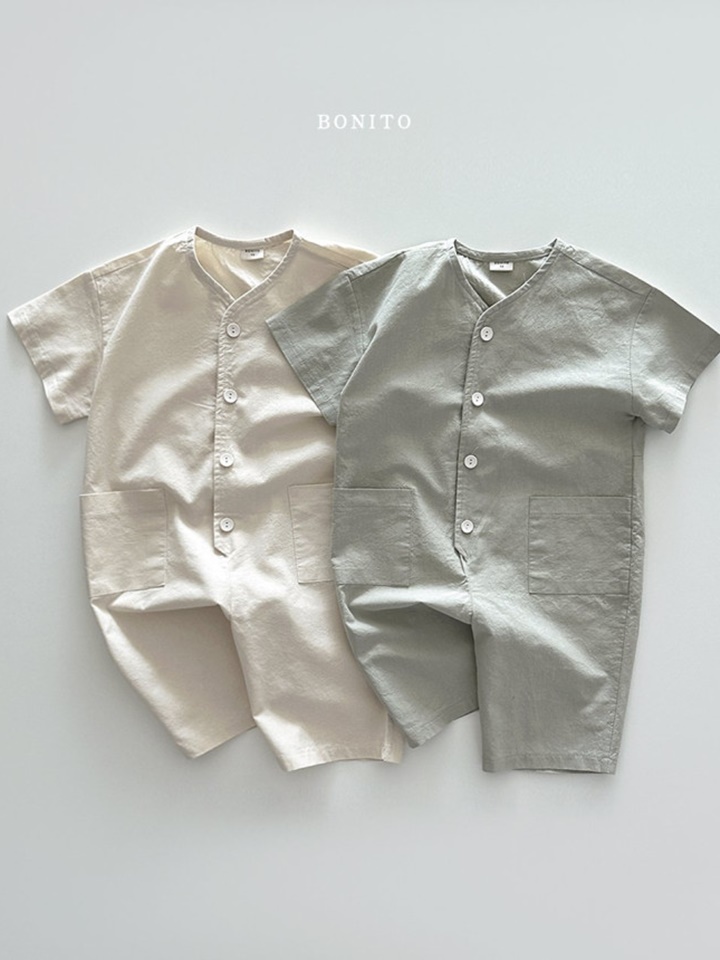 L Short Sleeve Overalls