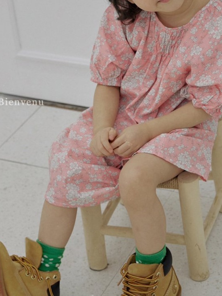 Puff A Line Flower One-Piece
