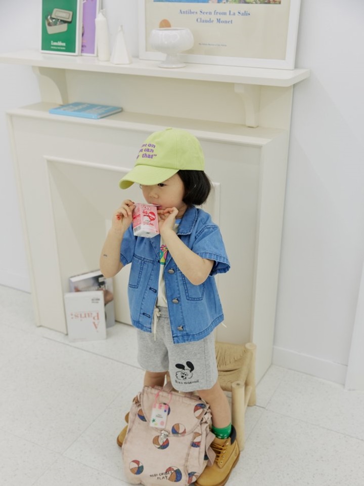 Denim Collar Short Sleeve Jacket