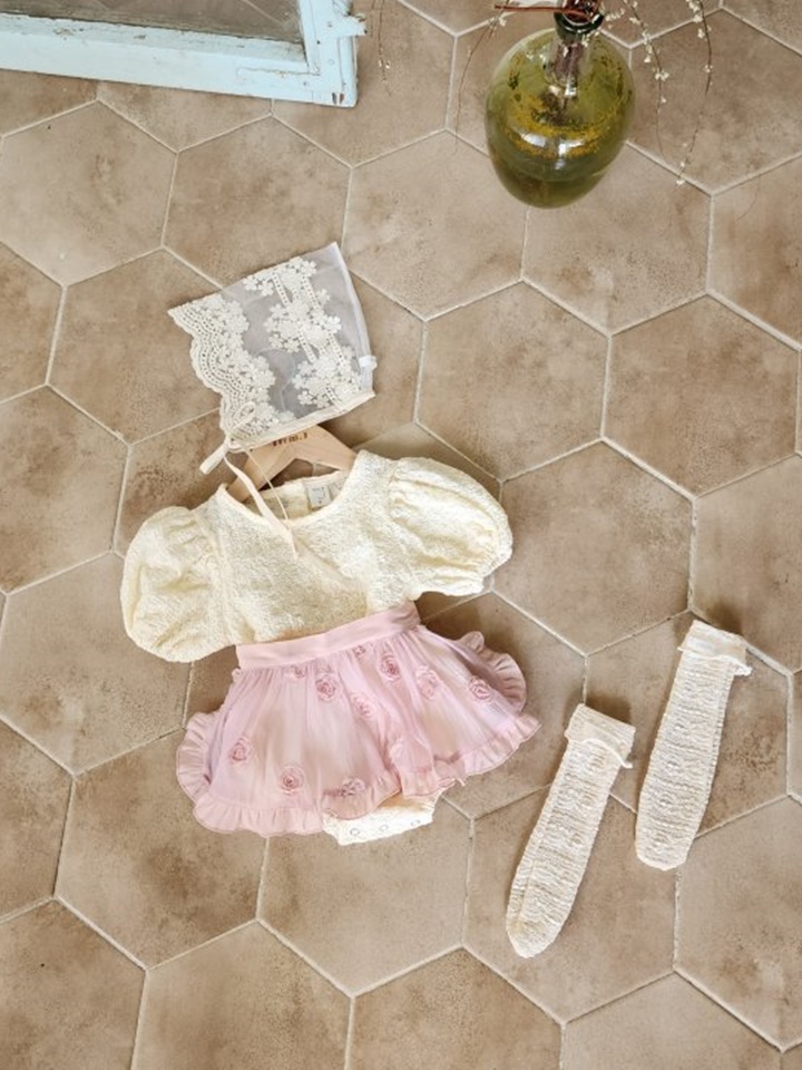 Mini Flower Apron Body Suit