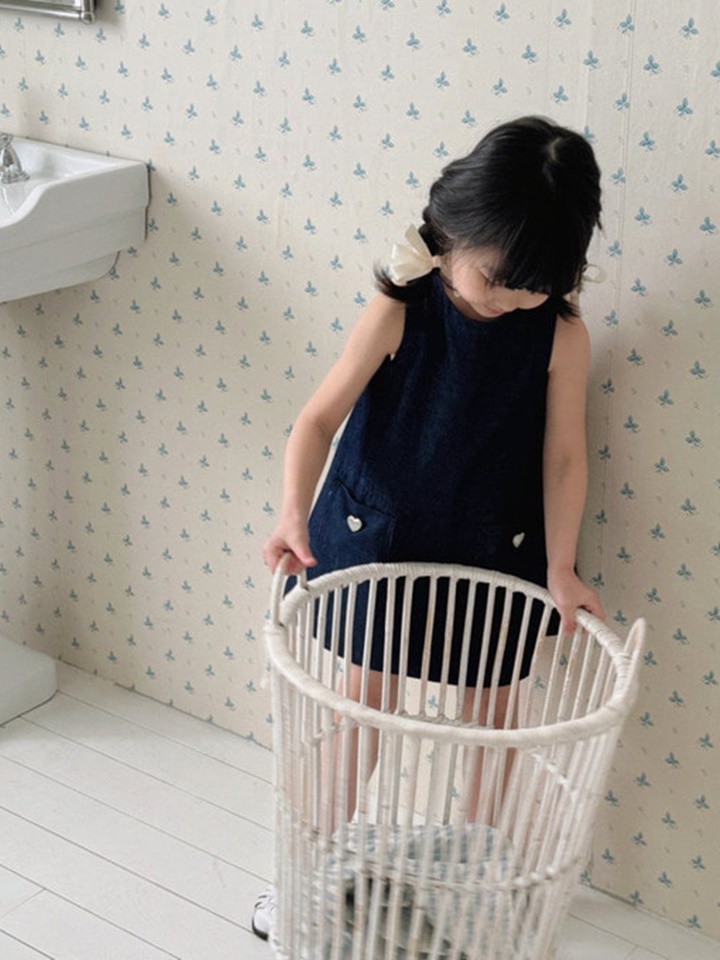 Heart Denim One-Piece