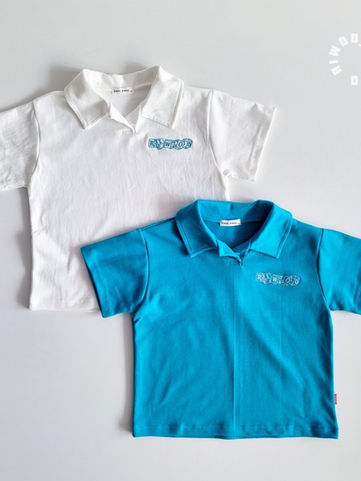 Riwoo Slit Collar Tee