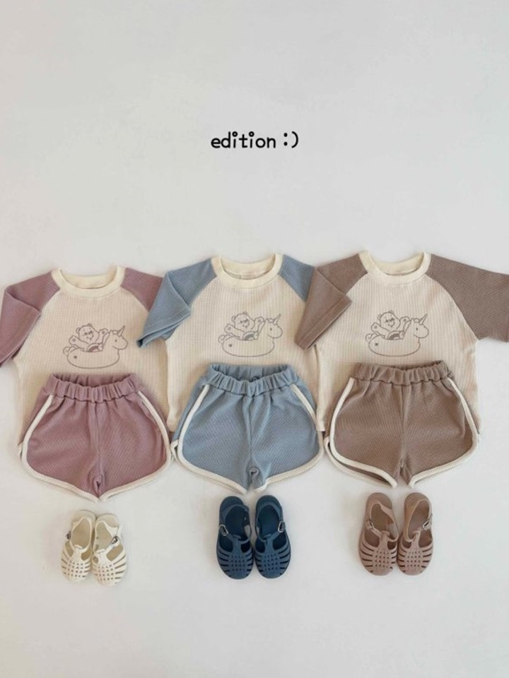 Waffle Bear Top Bottom Set