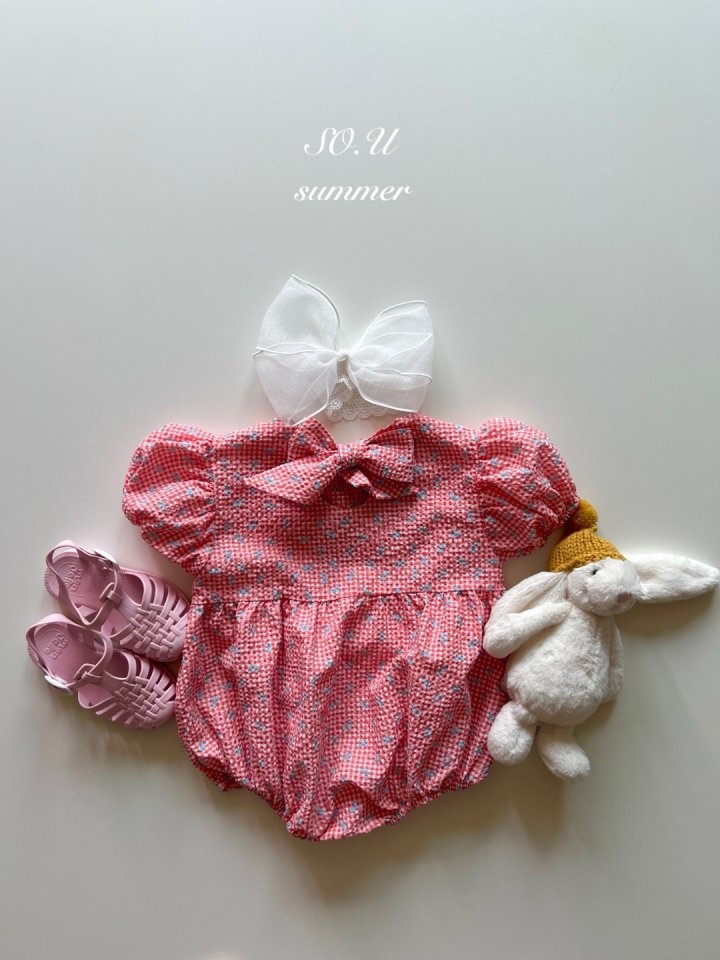 Check Ribbon Body Suit