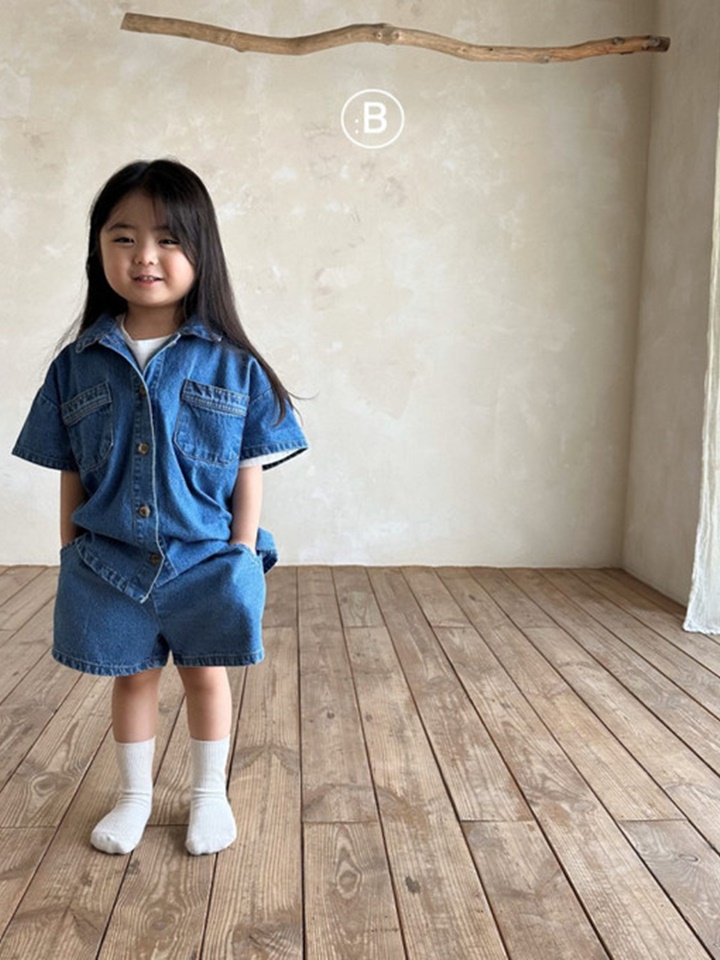 Coco Denim Top Bottom Set With Mom