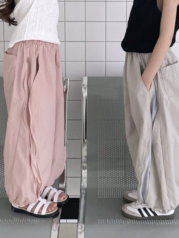 Nylon Zipper Pants
