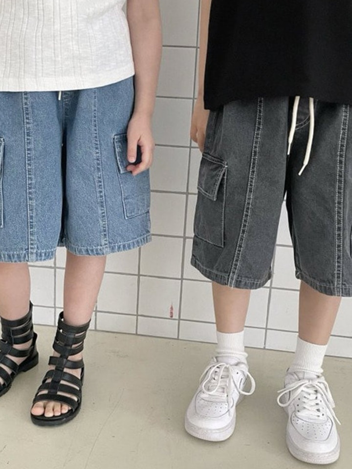 Wide Cargo Denim Pants