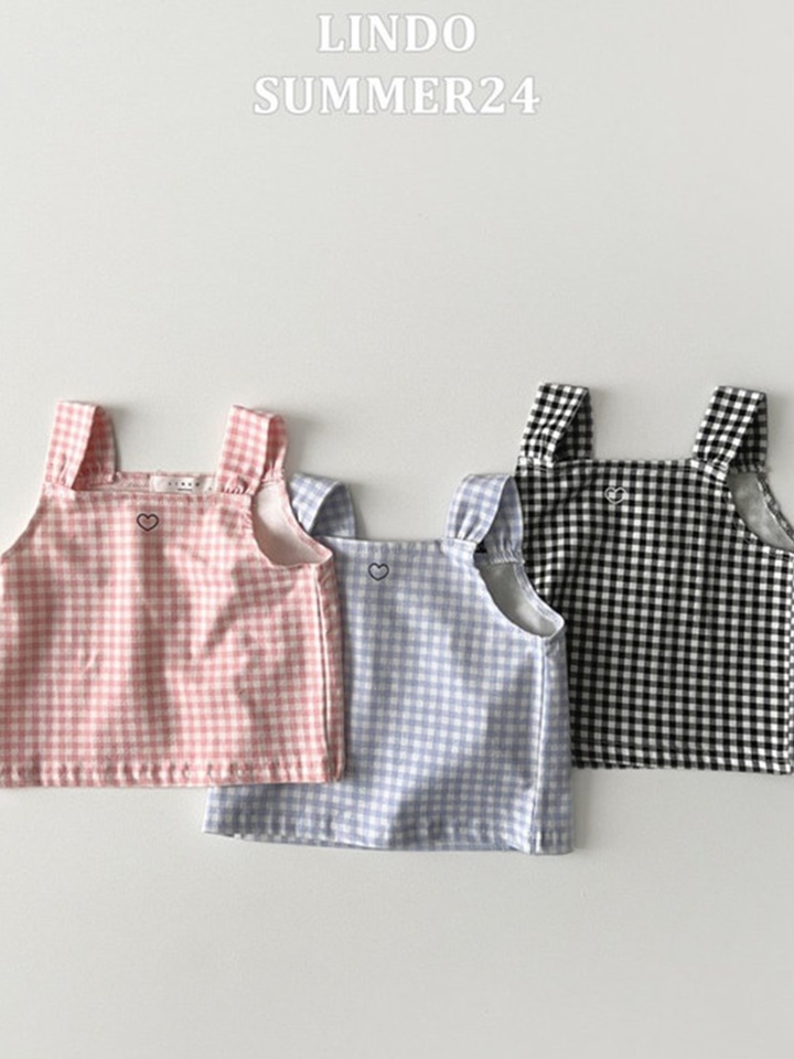 Mini Check Sleeveless Tee