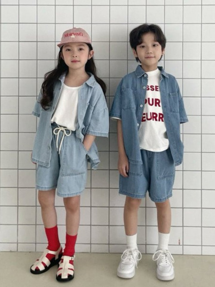 Denim Short Shirt