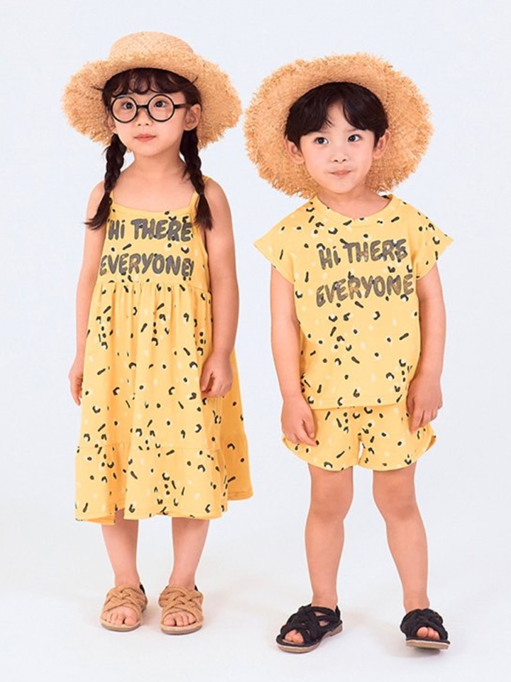 Summer Leopard Top Bottom Set