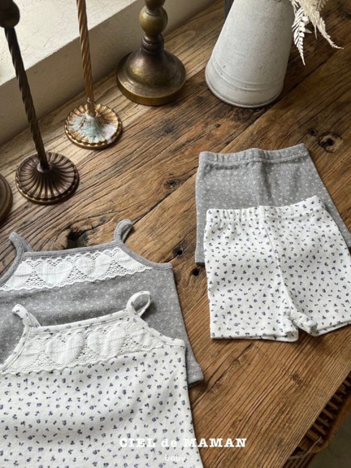 Colly Sleeveless Top Bottom Set