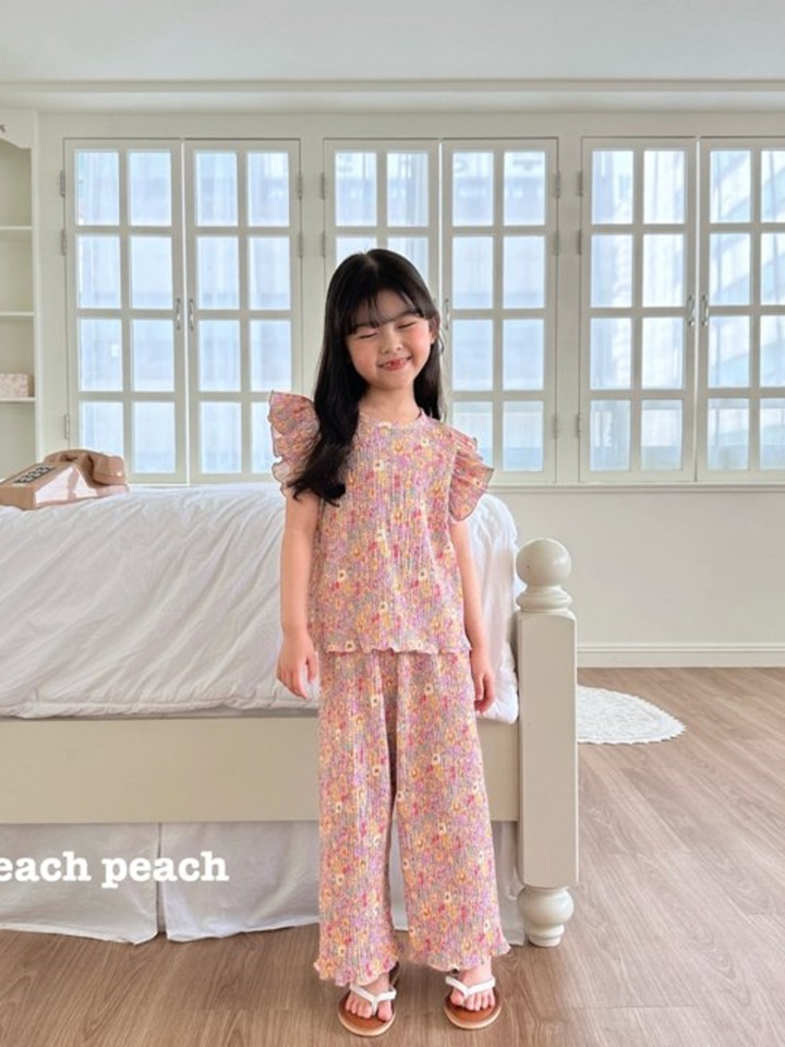 Peony Pleats Top Bottom Set