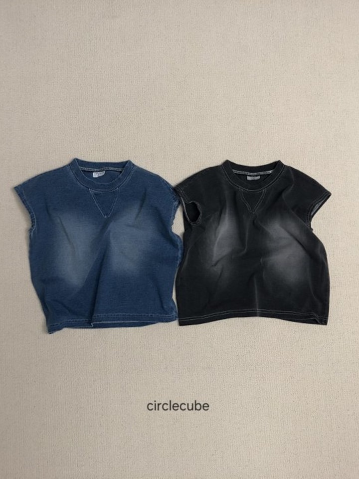 Indigo Sleeveless Tee