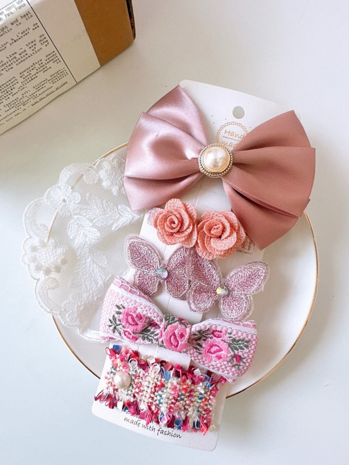 Pink Mauve Hair Pin Set